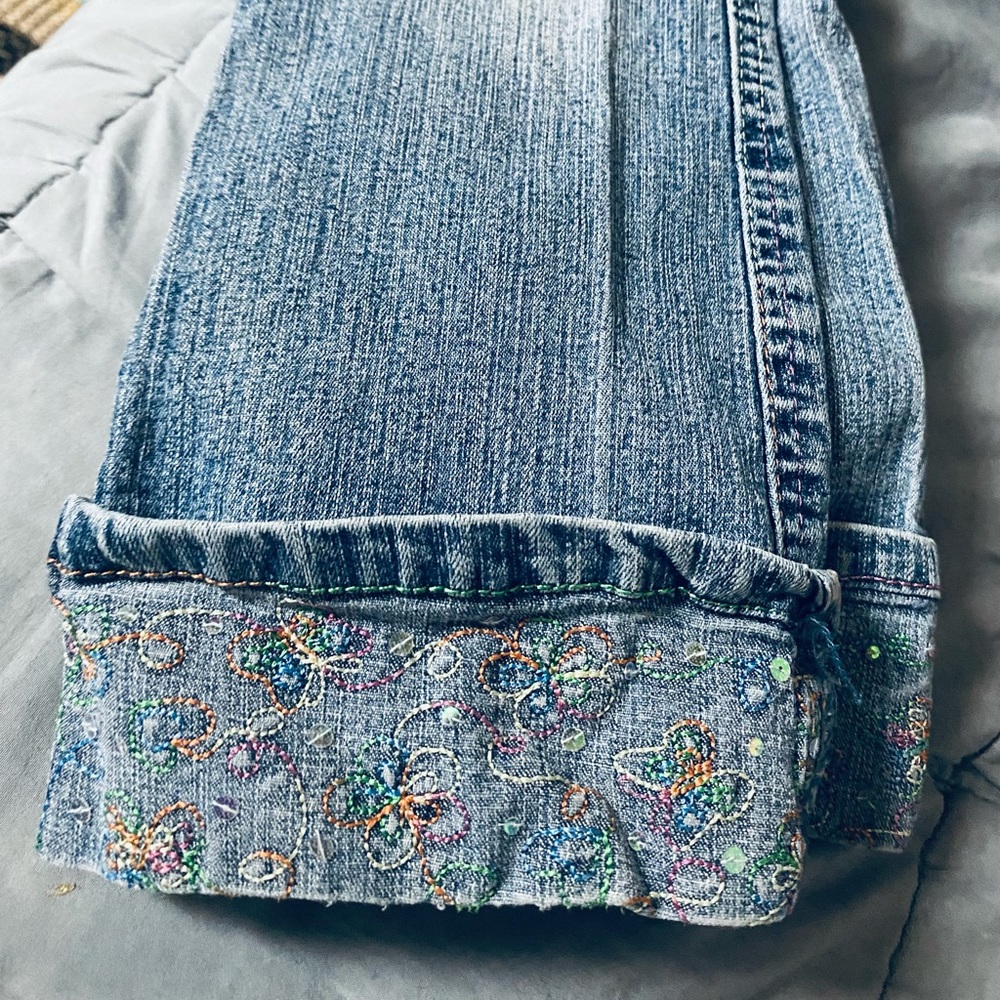Size 5 embellished flare jeans